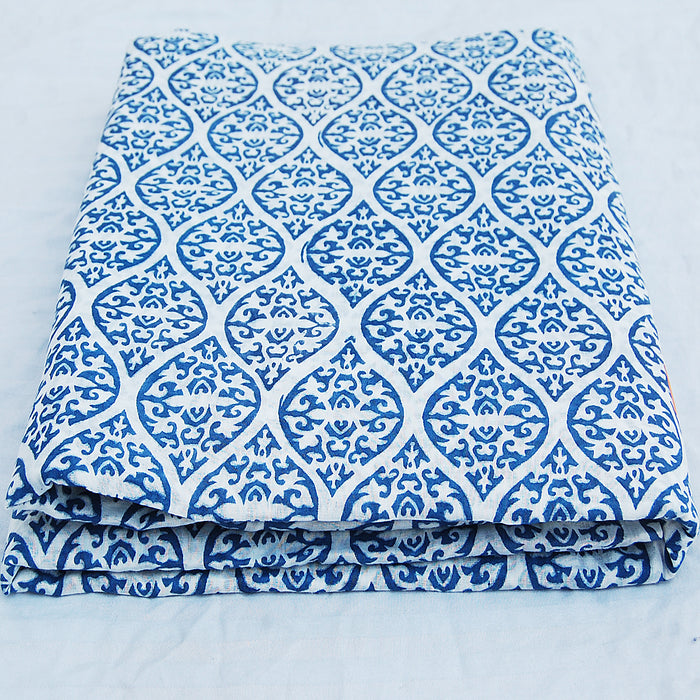 Wooden Block Printed Indian Cotton Voile Clothing Fabric - CraftJaipur